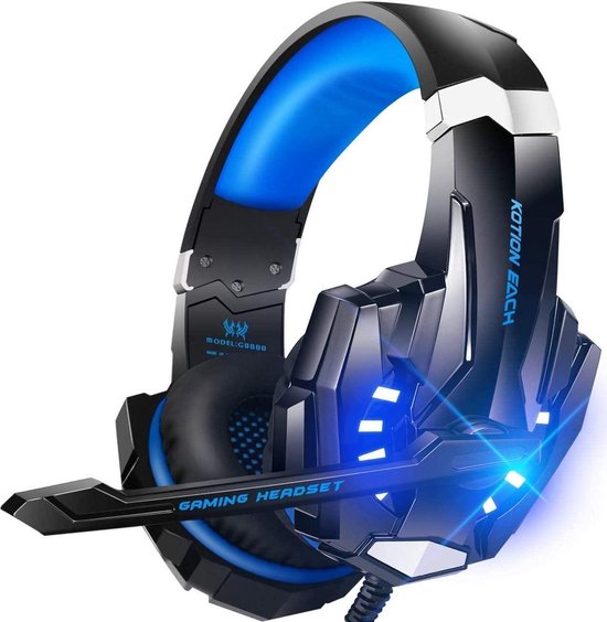 KOTION EACH G Gaming Headset - Zwart/Blauw - Geschikt voor PS4, Xbox One, Switch & Windows - KOTION EACH