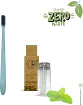 green-goose® Tandverzorgingspakket Floss Wit | Biologisch Afbreekbaar Vegan Maisvezel Flosdraad | Tarwevezel Tandenborstel | Duurzaam | Milieuvriendelijk | Minimal Waste