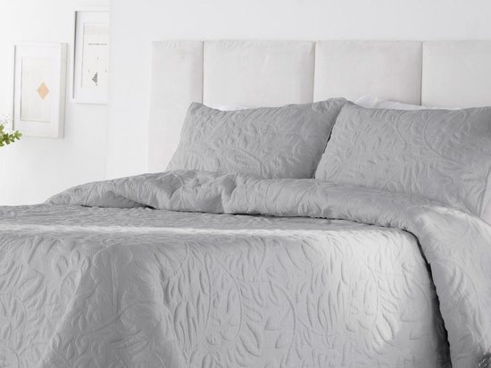 waar dan ook Schuine streep diefstal Luxe bed sprei deken Norma 250 x 270 met kussenslopen | bol.com