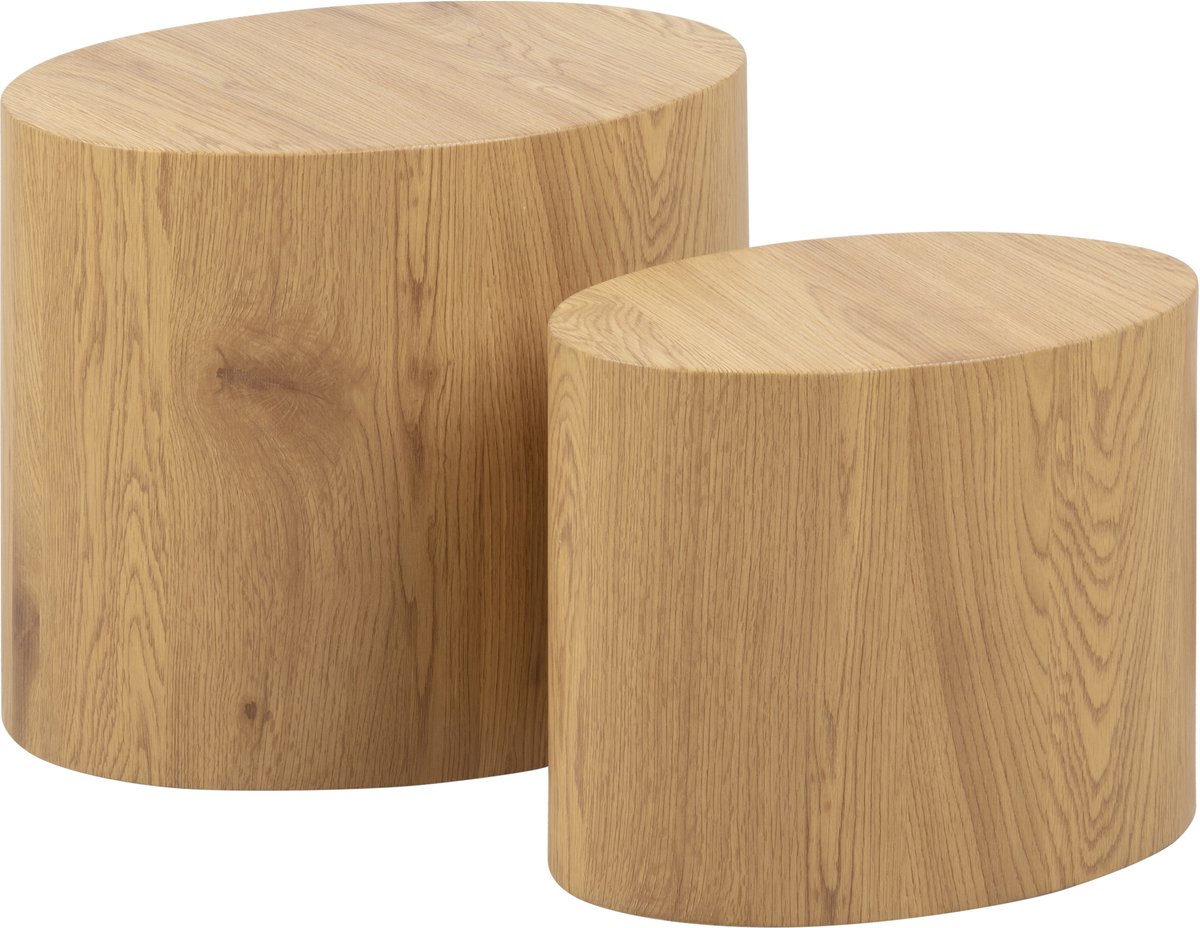 Mica salontafel 2 stk. eiken.