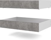 Nada bed 2 bedlades breedte 99 cm, betondecor.