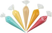 Scrubzout Rainbow - 500 gram in puntzak transparant - hamam, vanille, amandel, appel-kaneel en fruity melon - Hydraterende Lichaamsscrub
