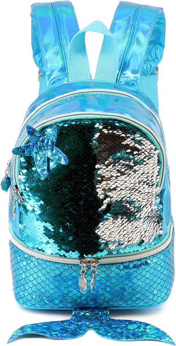 OH MY POP! Fashion backpack blue holographic WOW Siren