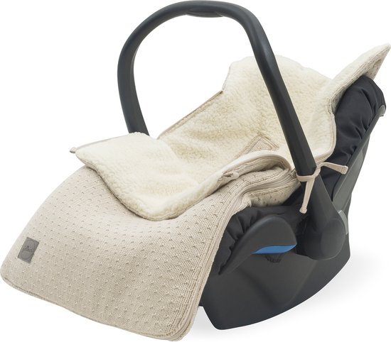 Product: Jollein Voetenzak voor Autostoel & Kinderwagen - Bliss Knit - Nougat, van het merk Jollein