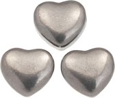 Stainless Steel Kralen Hartje (11 x 5.5 mm) Antiek Zilver (5 Stuks)