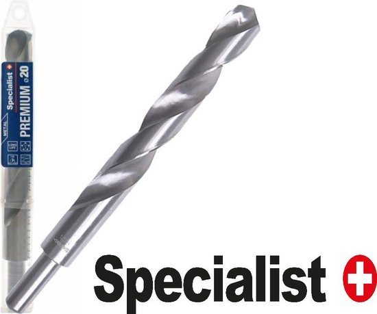 19,0mm HSS-G Spiraalboor, PREMIUM, DIN 338, 118° ( 1 st) in verp / afgedraaid...