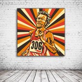 Pop Art Ivo Van Damme Canvas - 80 x 80 cm - Canvasprint - Op dennenhouten kader - Geprint Schilderij - Popart Wanddecoratie