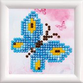 DIAMOND DOTZ DDS.002F, Originele 5D Diamond Painting Set Butterfly Sparkle, Knutselpakket met 295 Ronde Steentjes, Dotz voor Volwassenen, Hobbypakket ca. 7 x 7 cm voor Kinderen Vanaf 8 Jaar