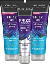 John Frieda Frizz Ease Dream Curls - Shampoo 1x 250 ml & Conditioner 1x 250 ml & Curl Defining Créme 1x 150 ml - Pakket