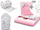 Bébé bébé 4 pièces-Ensemble de lit comprenant une couverture- kussen-protecteur de tête et langes-Confort de bébé- Dromenvanger