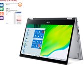 Acer Spin 3 - 14 inch - AMD Ryzen 5 - Touchscreen -  8GB RAM - 1024GB SSD - Zwart/Zilver - Windows 10 Home - incl. Office 2019 Home & Student t.w.v. €149! (Word, Excel, PowerPoint,