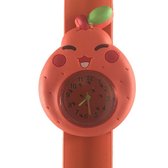 Sinaasappel horloge met slap on bandje