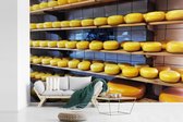 Behang - Fotobehang Kaas - Geel - Gouda - Breedte 525 cm x hoogte 350 cm