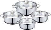 Royalty line 8-delige RVS - INOX Pannenset met glazen deksel RL-SP7
