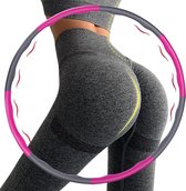 Hoopy - Fitness Hoelahoep - Fitness Hoelahoep Volwassenen - 100 CM - Verbeterde Plastic Kern - Waist Trainer - Vetverbranding - Roze