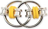 Fidget sleutelhanger – Friemel speelgoed – Anti stress – Stress ringen – Friemel Ring – Keychain - donker geel