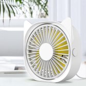 Tafelventilator - Bureau ventilator - Mini ventilator - USB aansluiting - Wit