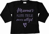 Shirt meisje-mama's kleine meisje voor altijd-zwart-lila-Maat 86