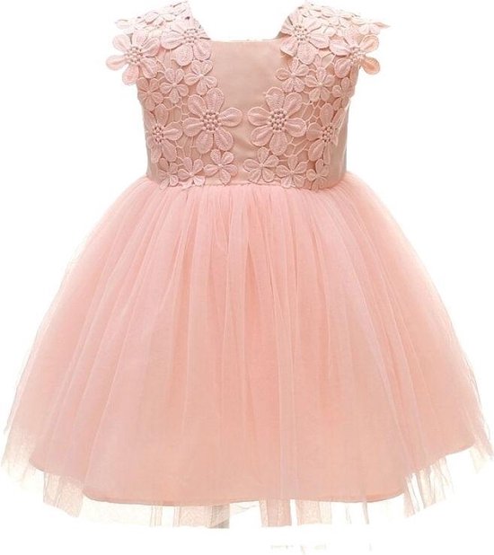 Prachtige feestkleed-Lotte- leuk voor een photoshoot, doop-verjaardag of  feestje- roze... | bol.com