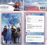 12 Uitnodigingskaartjes met envelop - Frozen II - "Kom je ook?" - Rendier  - 9 x 13.5 cm