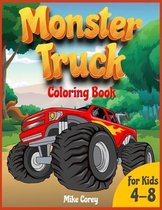 Monster truck coloring book for kids 4-8