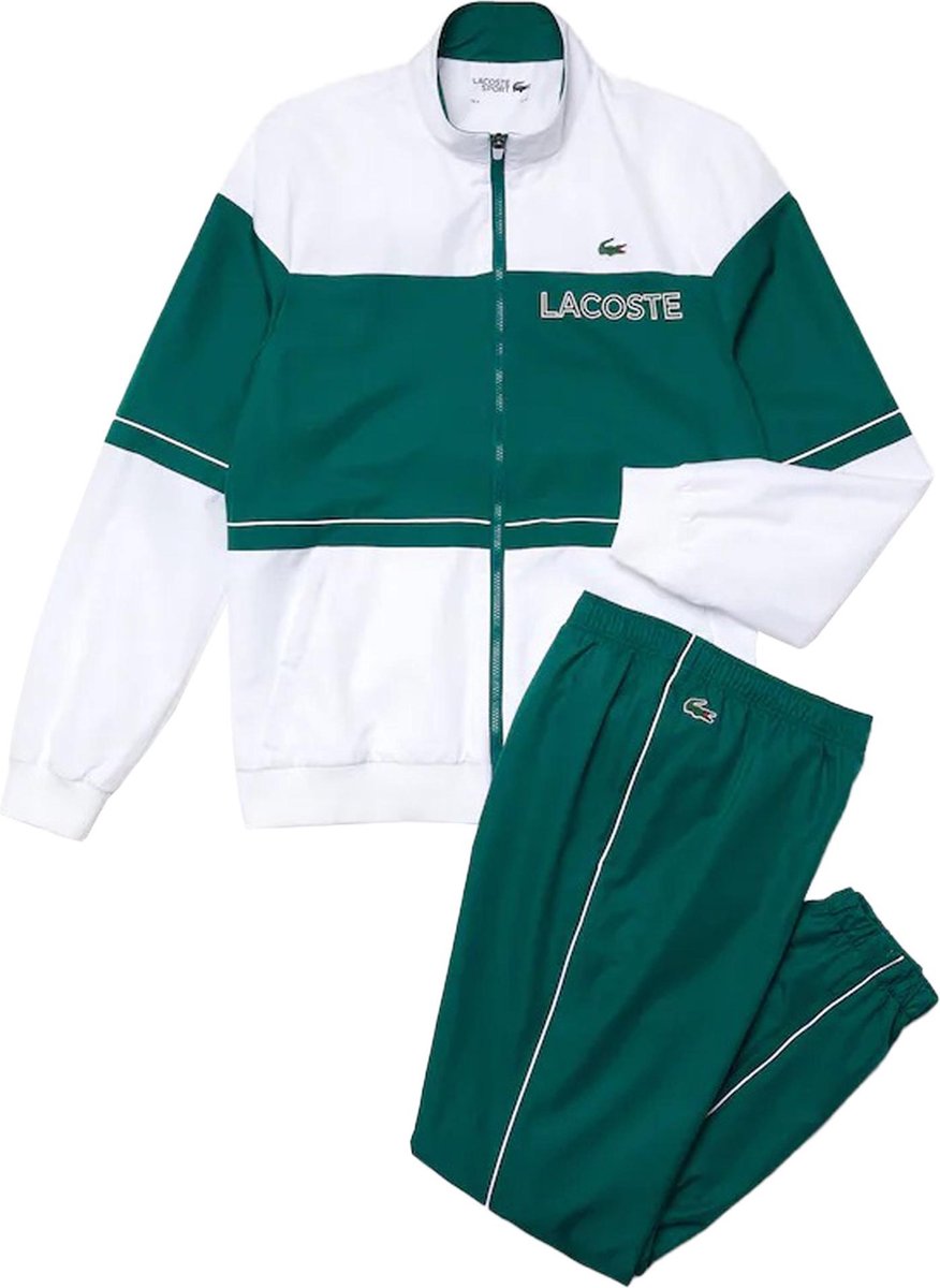 Survêtement Lacoste Sport Lightweight Colorblock - Taille S - Homme - vert/ blanc | bol.com
