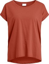 Vila T-shirt Vidreamers Pure T-shirt/su-noos 14025668 Burnt Henna Dames Maat - XL