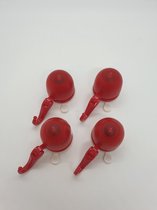 Mastrad - Haakjes met zuignap - 4 stuks - rood