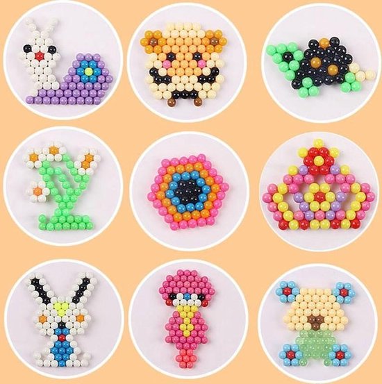 Perles Hama magiques pour enfants, jouet de puzzle, boule de pulvérisation  d'eau, cadeau d'apprentissage