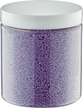 Badkaviaar Lavendel 200 gram met witte deksel - set van 6 stuks - bad parels