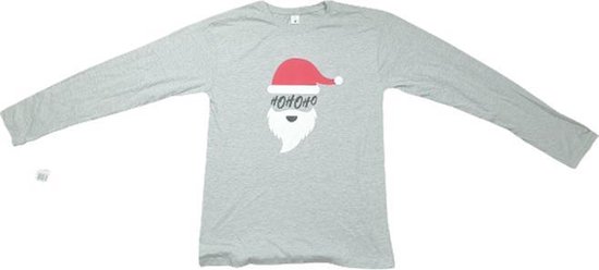 Kerst shirt 'Ho Ho Ho'' - Grijs - Unisex - Medium