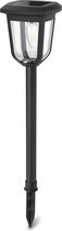 LED Priklamp met Zonne-energie 2 Pack - Igan Helino - 0.3W - Warm Wit 3000K - Mat Zwart - Kunststof