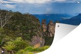 Tuindecoratie Uitzicht over Nationaal park Blue Mountains in Australië - 60x40 cm - Tuinposter - Tuindoek - Buitenposter
