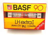 3-Pack BASF LH extra I 90 Audio Cassette 132m ( Speciaal versie 50 jaar BASF ) / Uiterst geschikt voor alle opnamedoeleinden / Sealed Blanco Cassettebandje / Cassettedeck / Walkman