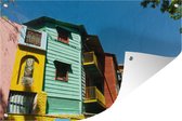 Muurdecoratie Zonnige dag in de Argentijnse wijk la Boca - 180x120 cm - Tuinposter - Tuindoek - Buitenposter