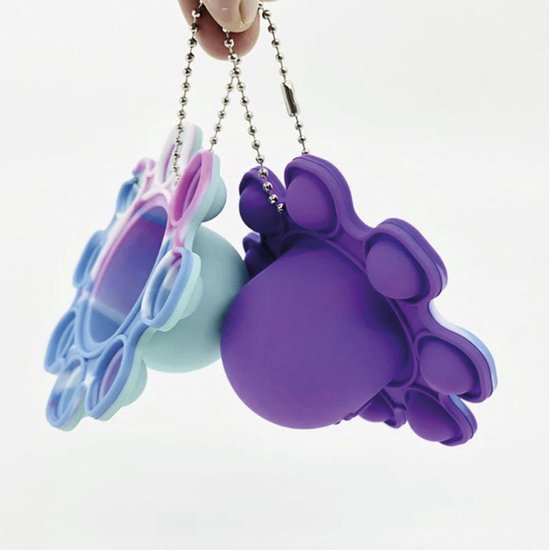 Pop it mood octopus sleutelhanger - fidget toys - blauw/roze - Schoencadeautjes sinterklaas