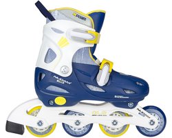 Nijdam Skeelers - Verstelbaar - Hardboot - Blauw - Maat 30-33