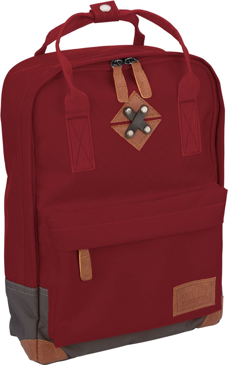 Bol.com Abbey Camp Rugzak Small - 8 Liter - Bloc - Bordeaux Rood aanbieding