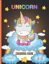 Unicorn coloring book for kids 4-8