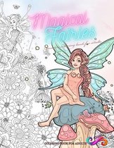MAGICAL FAIRIES coloring book for adults. Destress coloring book for adults