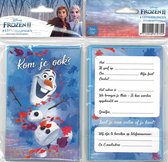 12 Uitnodigingskaartjes met envelop - Frozen II - "Kom je ook?" - Olaf - 9 x 13.5 cm