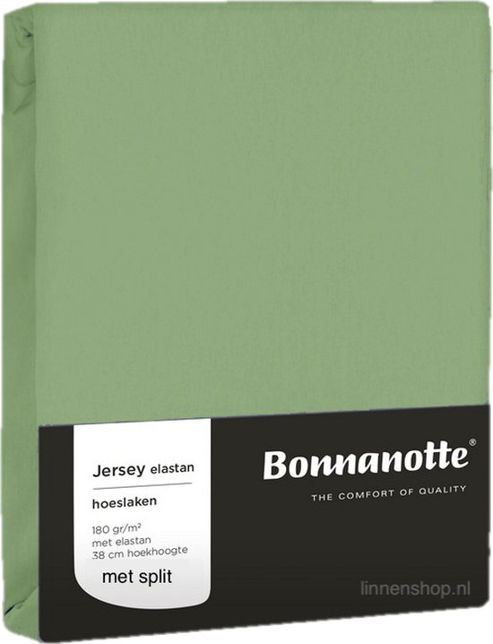 Elegance Splittopper Hoeslaken Perkal Katoen - grenat green 180x210/220cm