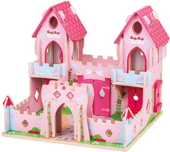 Afbeelding van het spel Speelgoed kasteel roze met prinses - Green Toys
