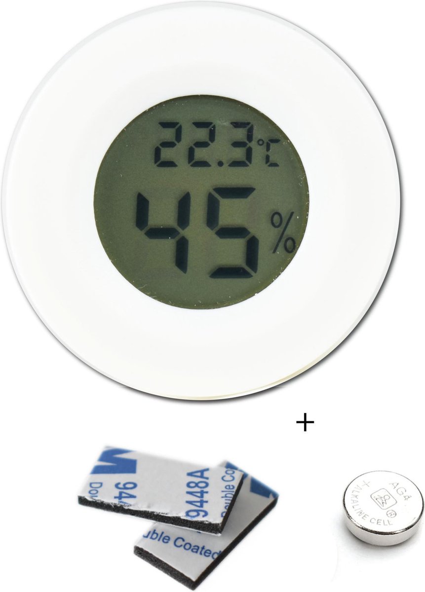 Tool Meister TM2 - Professionele hygrometer en temperatuurmeter - 2 in 1 - Digitaal - Voor buiten en