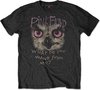 Pink Floyd - Owl - WDYWFM? Heren T-shirt - S - Zwart