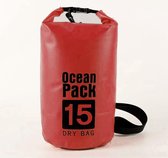 Nixnix Waterdichte Tas - Dry bag - 15L - Rood - Ocean Pack - Dry Sack - Survival Outdoor Rugzak - Drybags - Boottas - Zeiltas