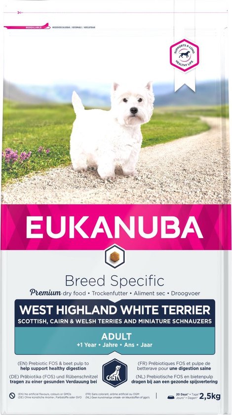 Eukanuba West Highland White Terriër - Breed Specific - Hondenvoer - 2.5 kg