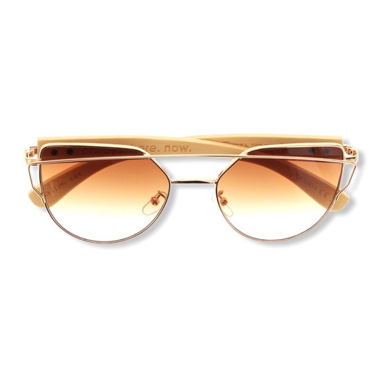 BEINGBAR Eyewear "Model 8" Sustainable Bamboo Sunglasses van BEINGBAR — afbeelding 2