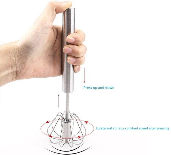 Batteur à main - Batteur à oeufs 31cm - Mousseur à lait manuel - Mixeur -  Batteur à