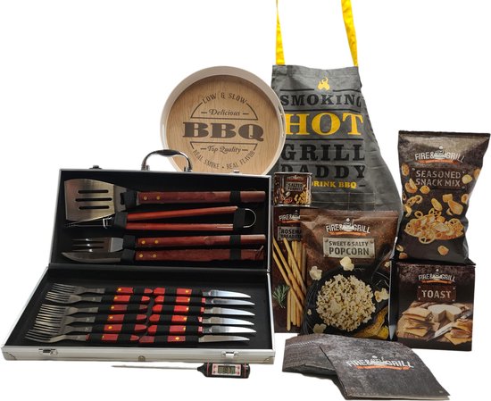 tegenkomen Snor charme Cadeaupakket - geschenkset - BBQ Summer XL- inclusief barbecue bestek in  koffer –... | bol.com
